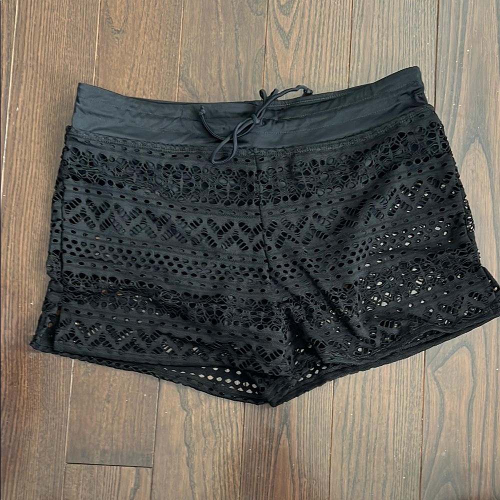 Black Lace swim Shorts